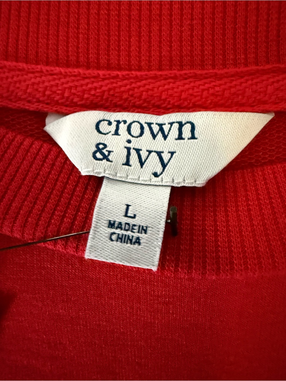 Crown & Ivy The Good Old Days Red Graphic Sweatshirt Top L NWT - Picture 7 of 8